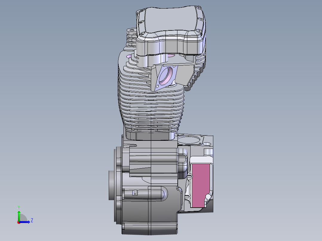 在电机哈雷风格EVO96左视图