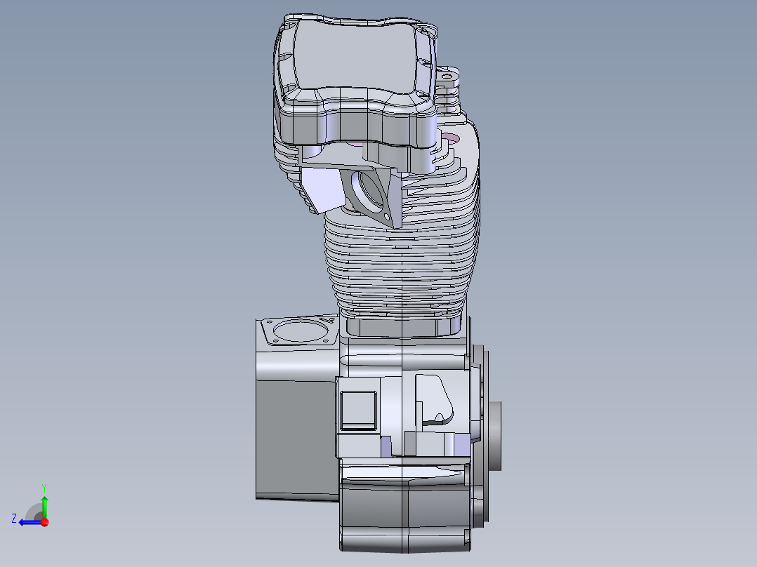 在电机哈雷风格EVO96右视图