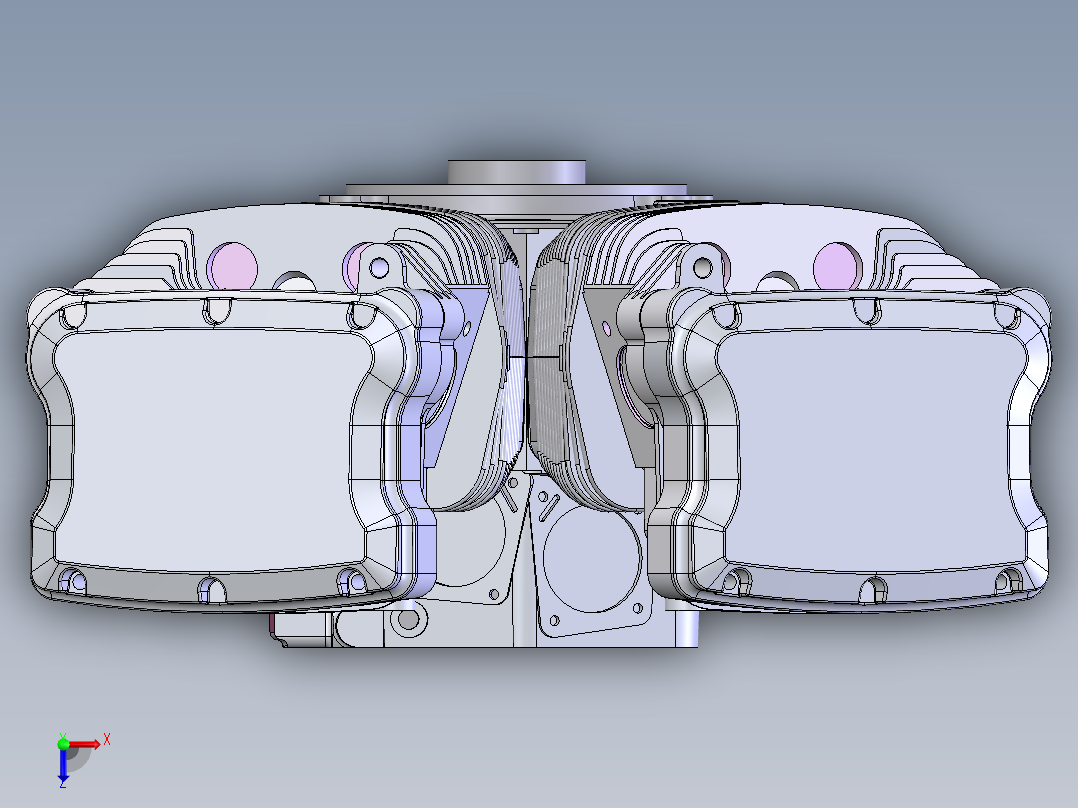 在电机哈雷风格EVO96俯视图