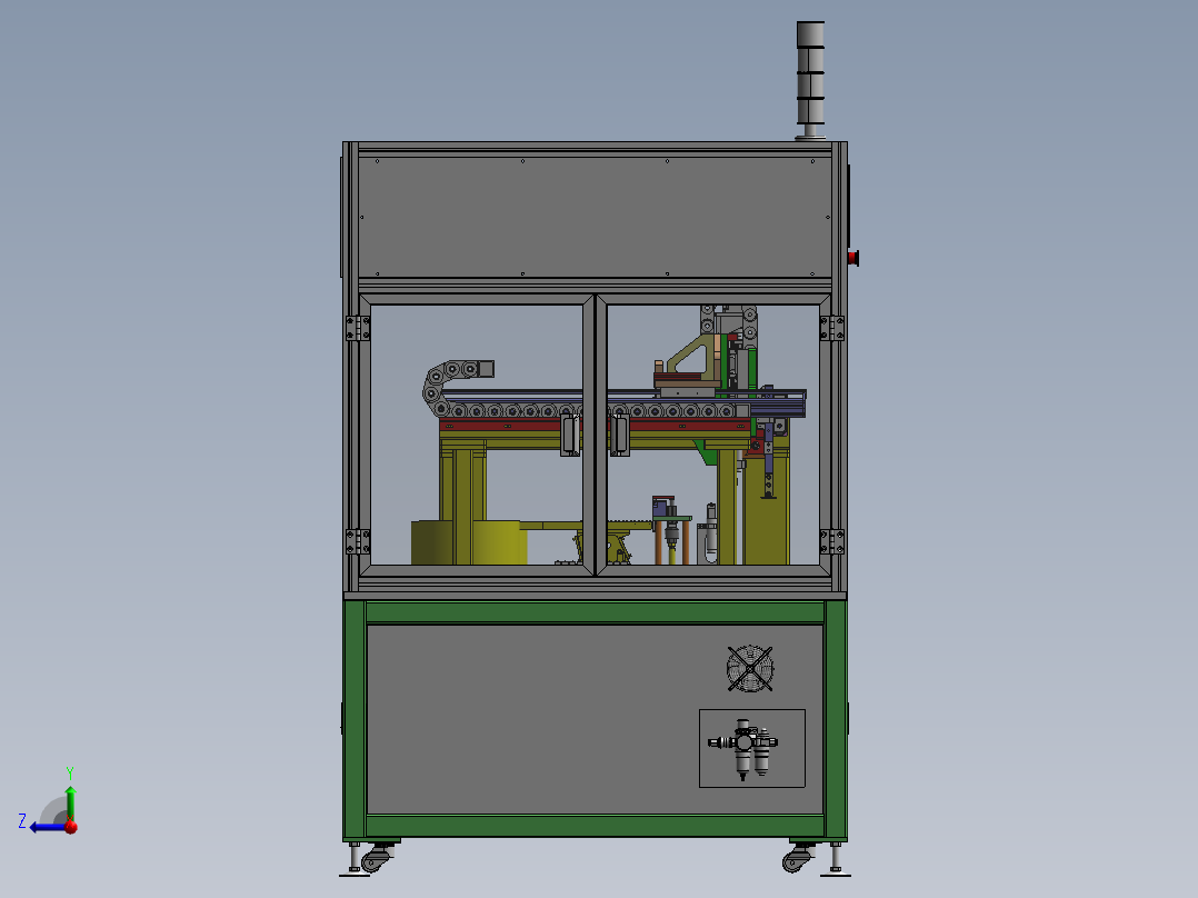 ZDH-ZUZ-010 空调导风板压轴套机右视图