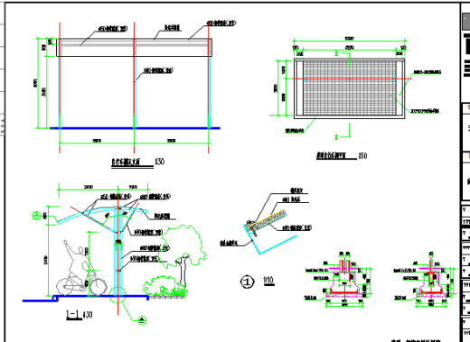 b1900 门头钢结构铝板玻璃雨棚雨篷地下车缩略图