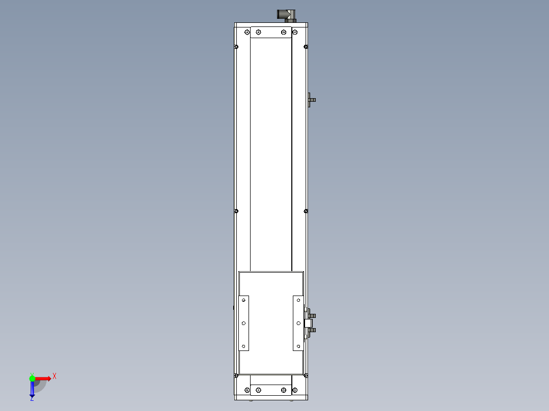 Toyo东佑达直线模组-ECH14-400-BM-200W+煞車俯视图