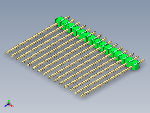 彩色公头100mil（2.54mm）系列-DS1021_green_1x15p_100mil_Type43_rev1.0