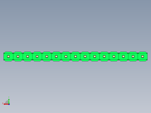 彩色公头100mil（2.54mm）系列-DS1021_green_1x15p_100mil_Type43_rev1.0后视缩略图