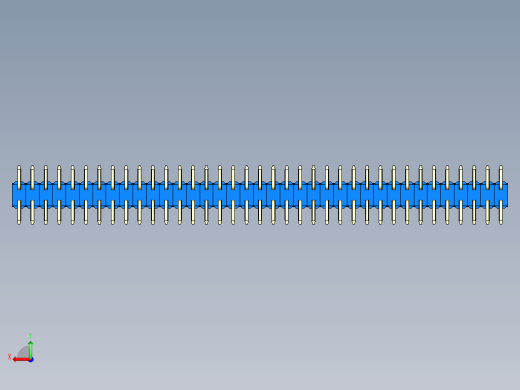 彩色公排针 100mil 2.54mm 系列-DS1022_blue_74p_100mil_TypeSMT_rev1.0后视缩略图