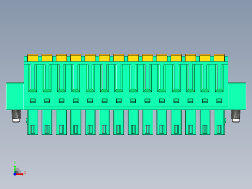 DEGSON 15EDG（公头） 3.81mm 螺钉锁紧，插拔式接线端子 FullPack-15EDGKDM-3.81-14P-14-00AH前视缩略图