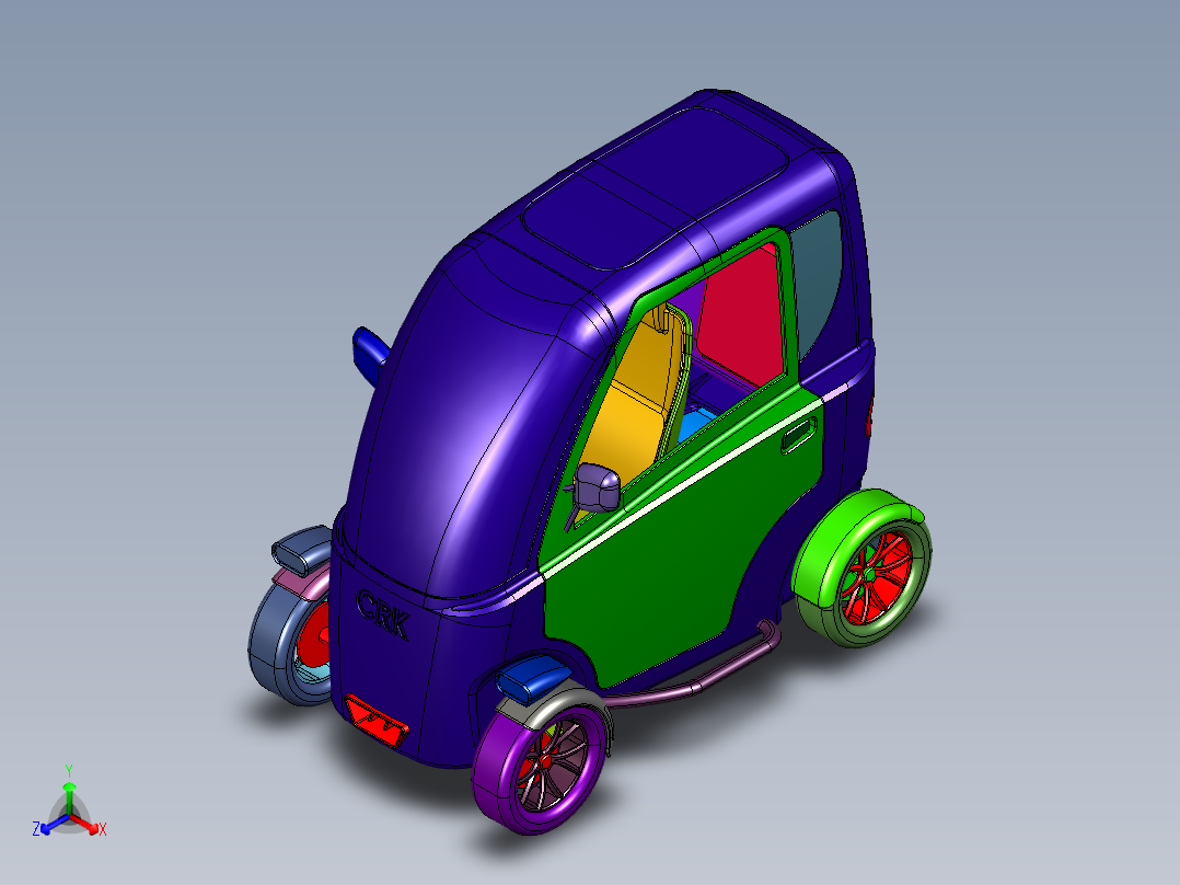 两座微型电动轿车