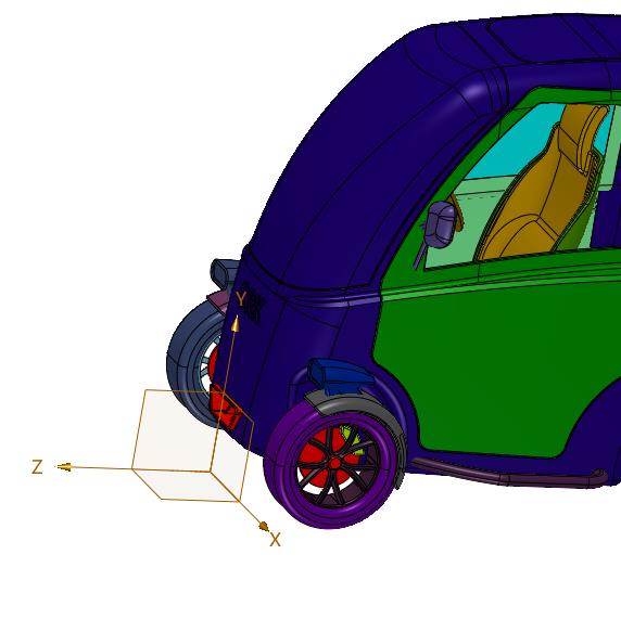 两座微型电动轿车