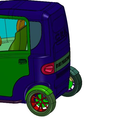 两座微型电动轿车