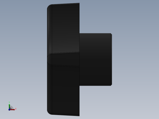 塑料旋钮-Plastic Hand Knob 285-303.SLDPRT前视缩略图