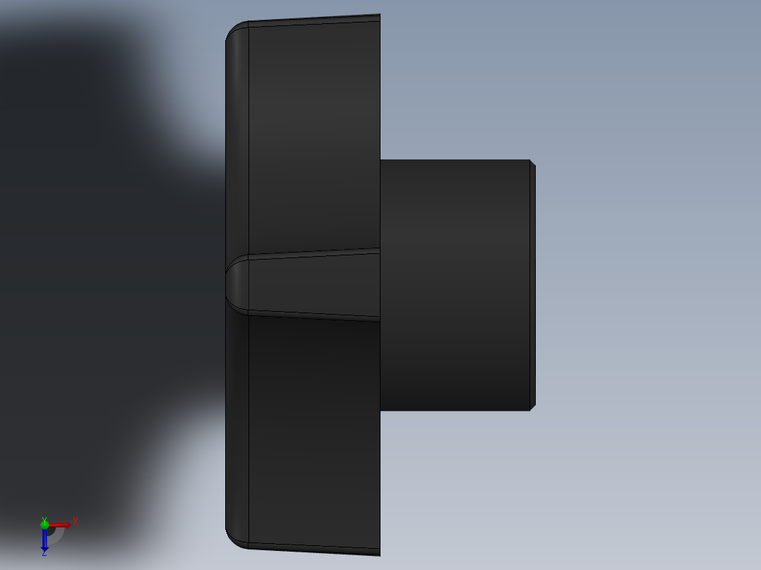 塑料旋钮-Plastic Hand Knob 285-303.SLDPRT俯视图