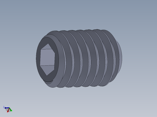 UNC 平头紧定螺钉-UNC SET SCREW 0.375 x0.500.SLDPRT