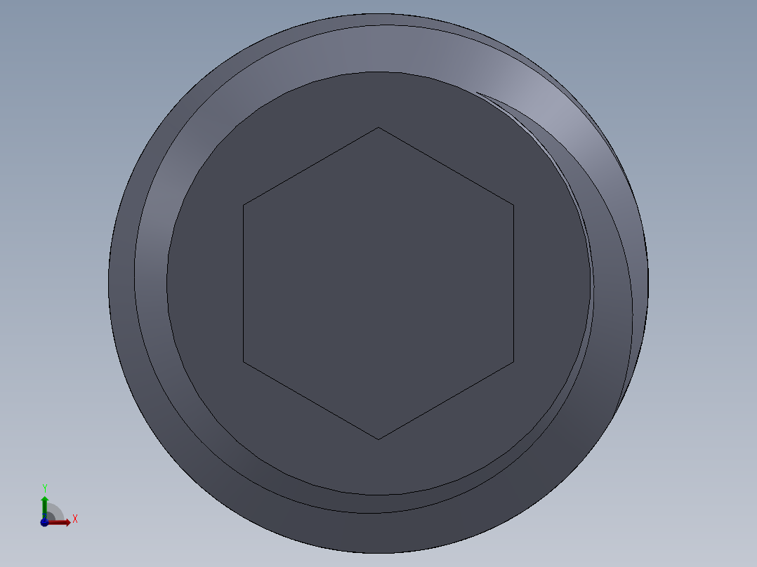 UNC 平头紧定螺钉-UNC SET SCREW 0.375 x0.500.SLDPRT前视图