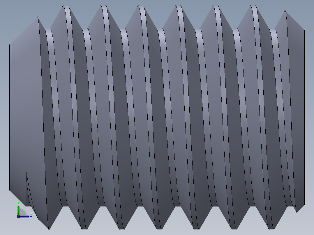 UNC 平头紧定螺钉-UNC SET SCREW 0.375 x0.500.SLDPRT左视图