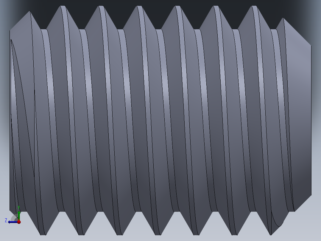 UNC 平头紧定螺钉-UNC SET SCREW 0.375 x0.500.SLDPRT右视图