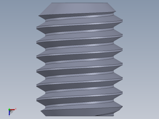 UNC 平头紧定螺钉-UNC SET SCREW 0.375 x0.500.SLDPRT俯视缩略图