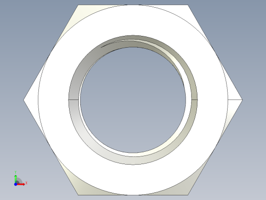 DIN 934 螺母-M42 Nut.STEP前视缩略图