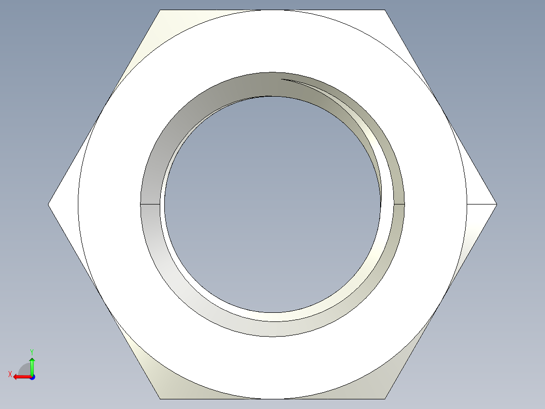 DIN 934 螺母-M42 Nut.STEP后视图