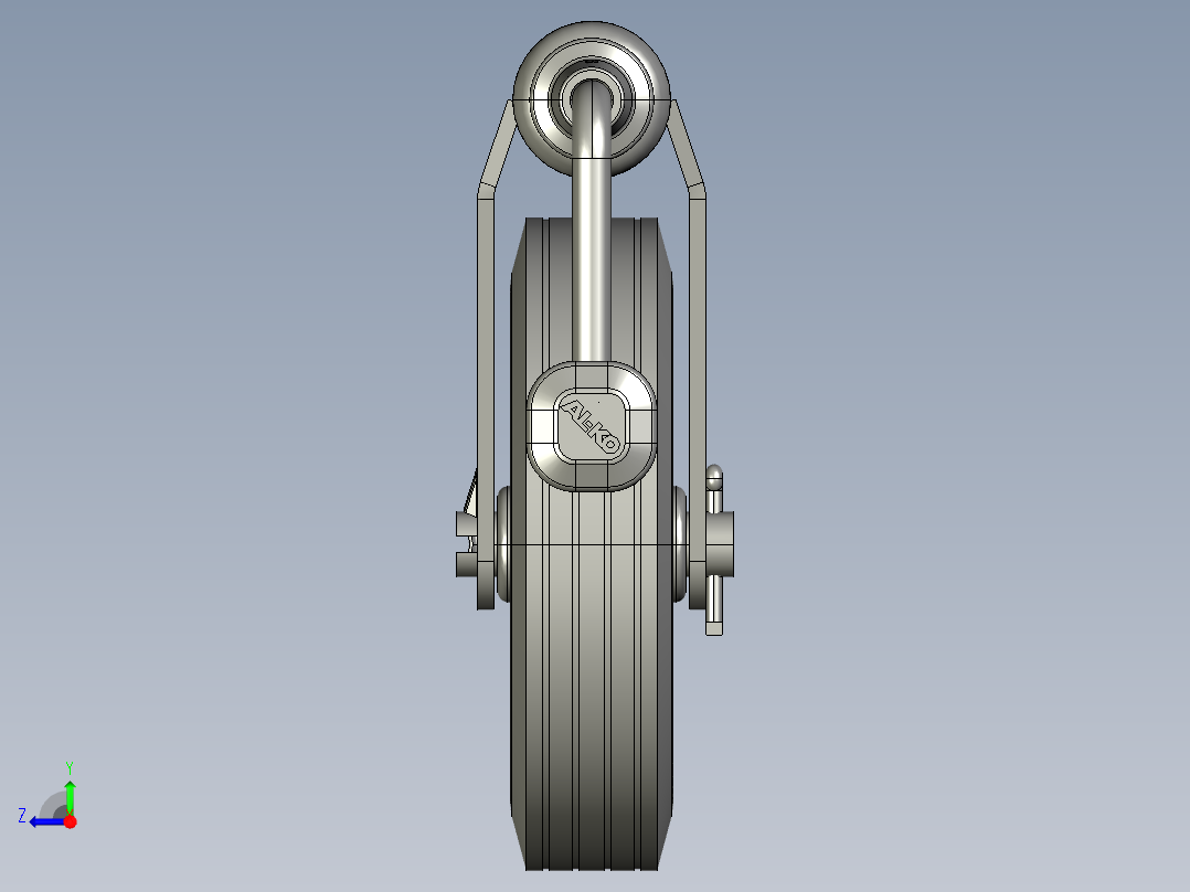 48毫米赛马轮拖车拖车右视图