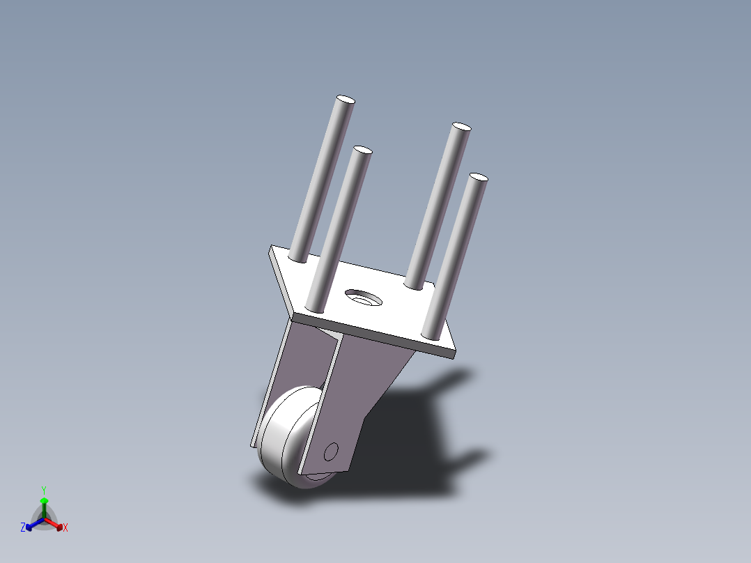 万向轮正等轴测图
