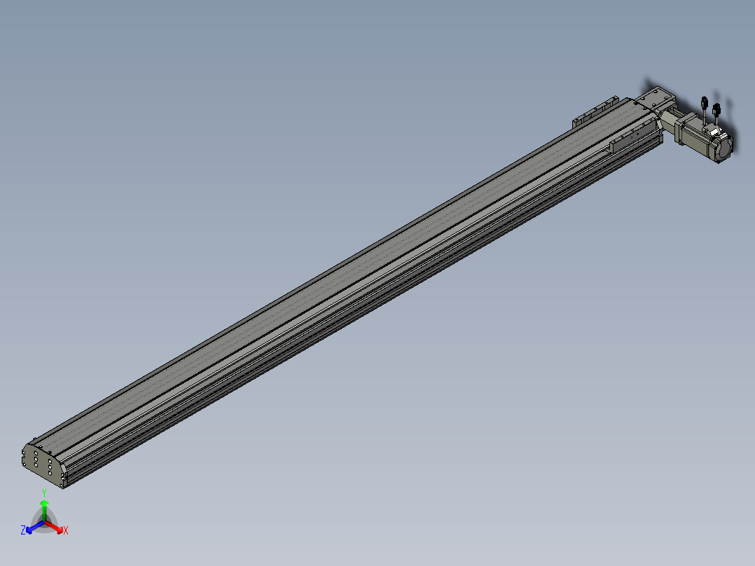 东锦同步带传动-直线滑台模组DH135B-L125-S1700-BL-P400W-C3主视图