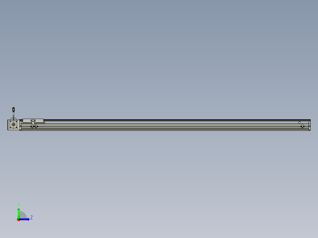 东锦同步带传动-直线滑台模组DH135B-L125-S1700-BL-P400W-C3左视图