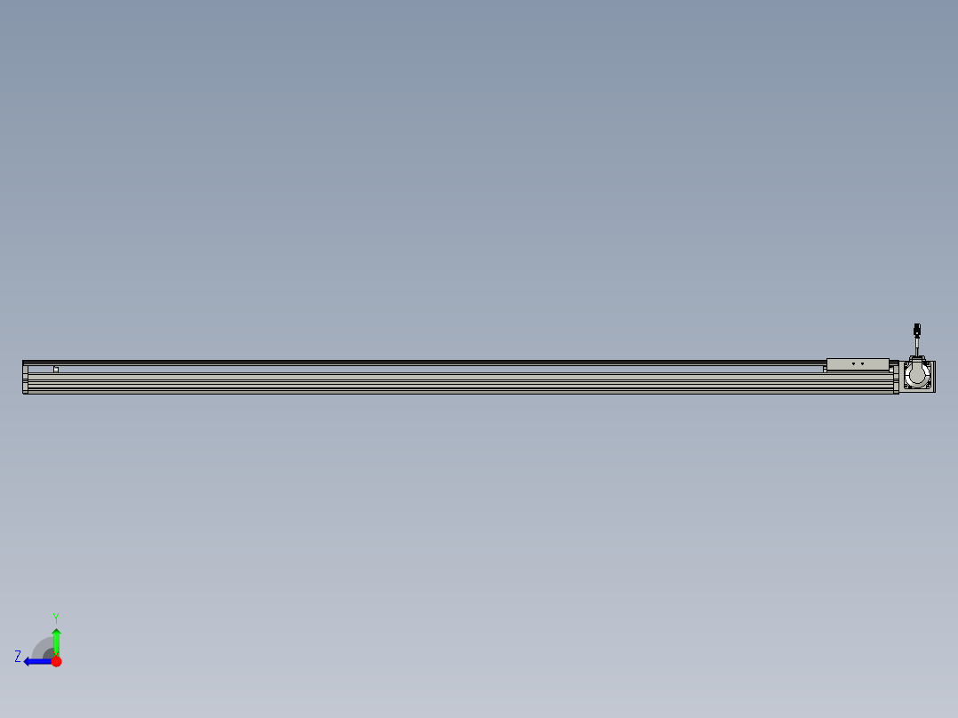 东锦同步带传动-直线滑台模组DH135B-L125-S1700-BL-P400W-C3右视图