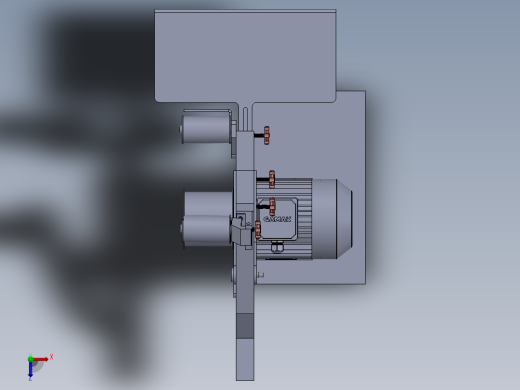 带式砂光机设计 (1500 x 100)俯视缩略图