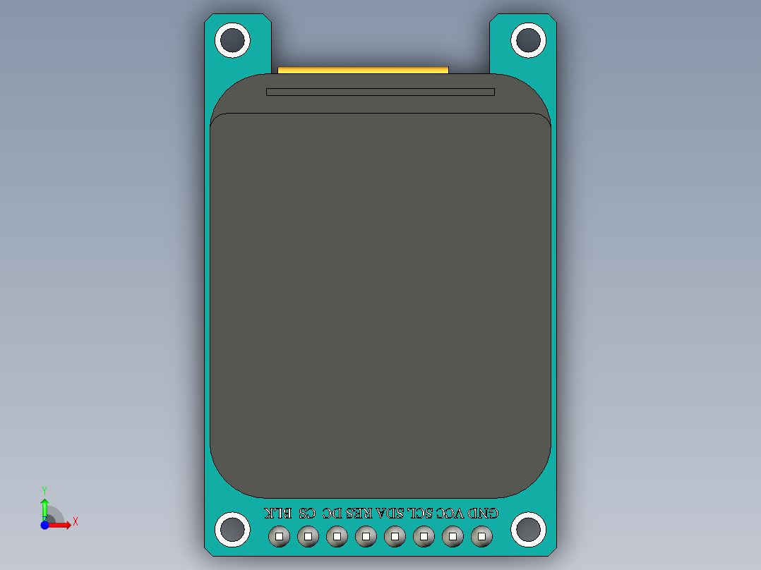 1.69 彩色 TFT 显示模块 高清 IPS LCD LED 屏幕 240X280 SPI 接口 ST7789 控制器前视图