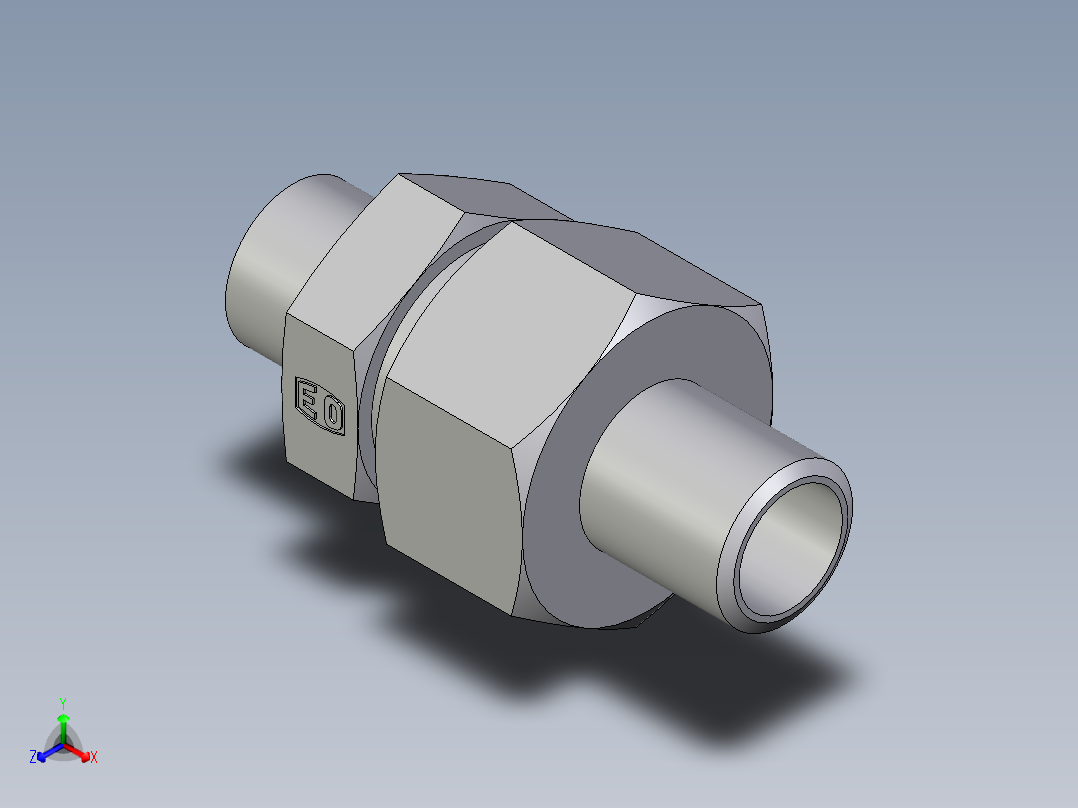 卡套式工业通用硬管接头EO_Weld_fitting_for_tubes_ASK625X3S主视图