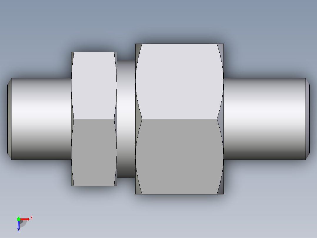 卡套式工业通用硬管接头EO_Weld_fitting_for_tubes_ASK625X3S俯视图