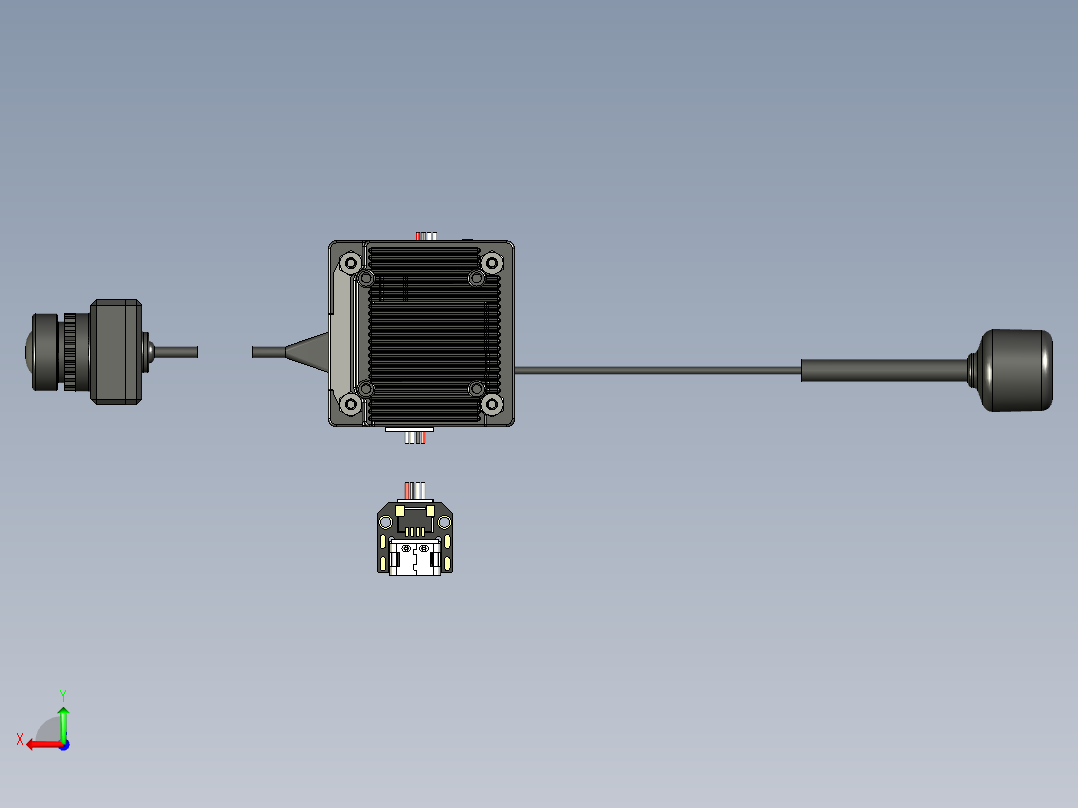 带高清相机的步行蜗牛神通V2VTX拍摄模块后视图