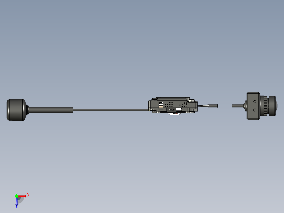 带高清相机的步行蜗牛神通V2VTX拍摄模块俯视图