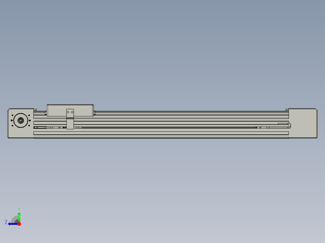 威洛博直线电机模组EB4-L80-S350-光轴右视图