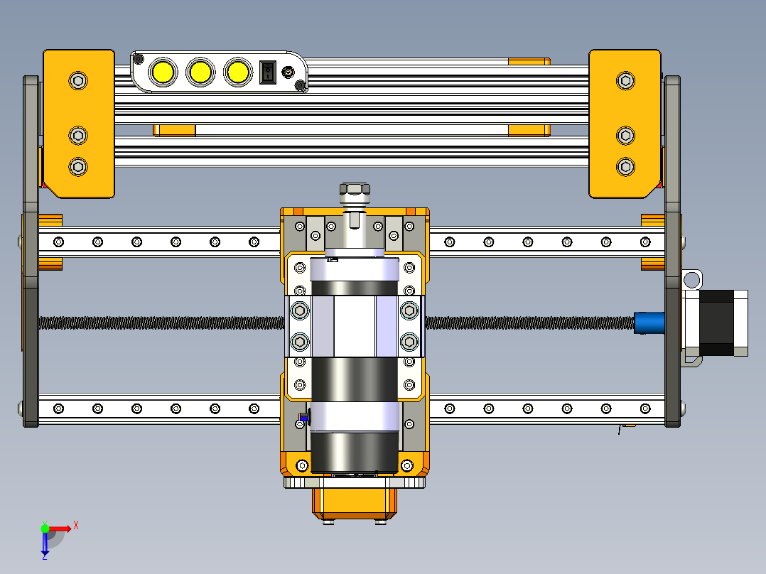 小型数控基于STM32F103S8T6俯视图