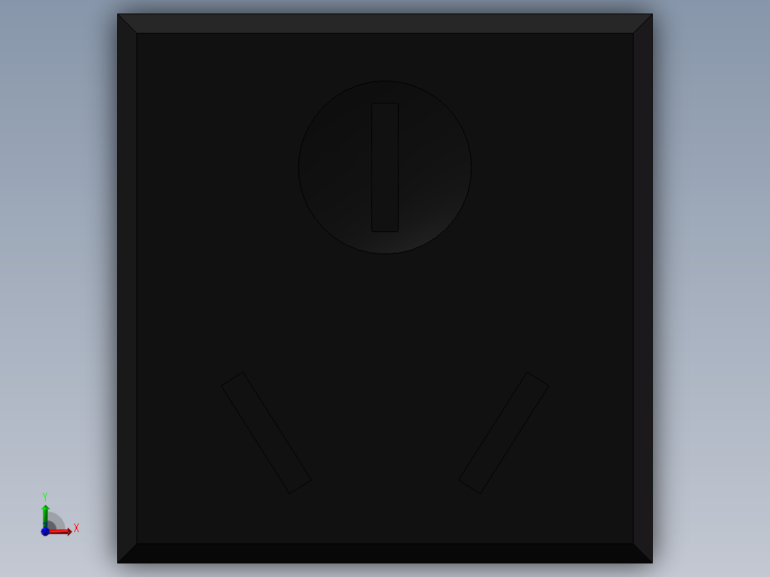 嵌入式插座前视图