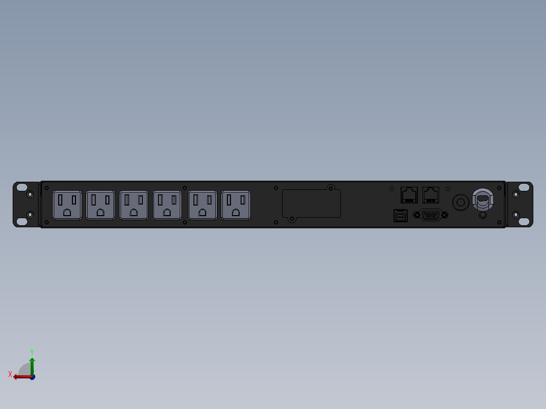 19英寸机架式UPS后视图