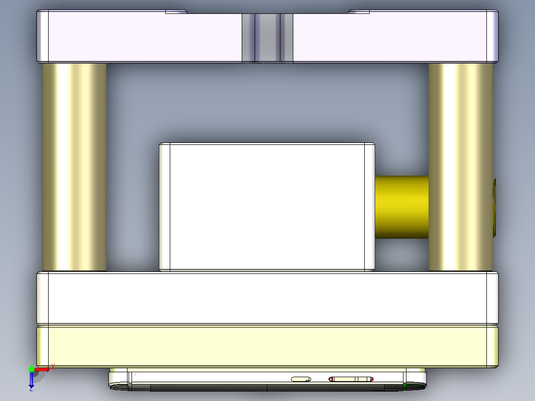 X1-笔记本CNC工装夹具三维模型CNC8-0314俯视图