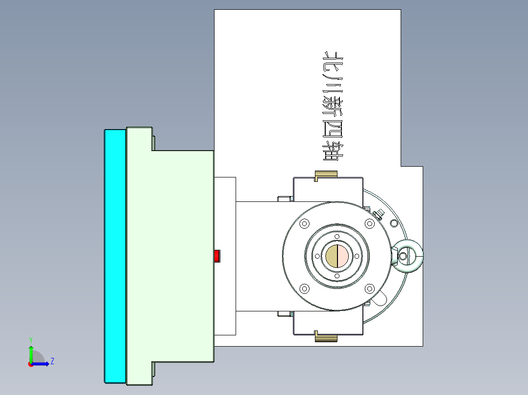 笔记本CNC工装夹具三维模型 (3)左视图