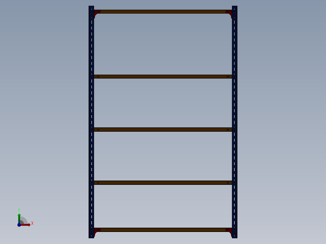储物架 置物架 钣金货架前视图