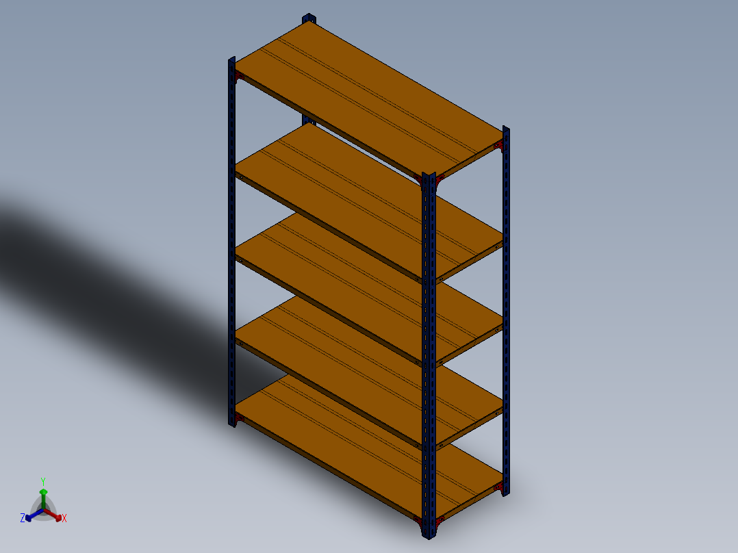 储物架 置物架 钣金货架正等轴测图