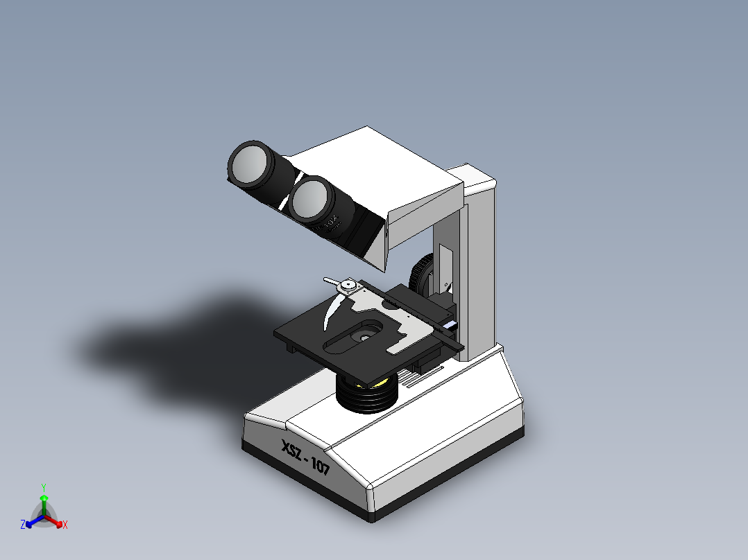 显微镜(7)正等轴测图