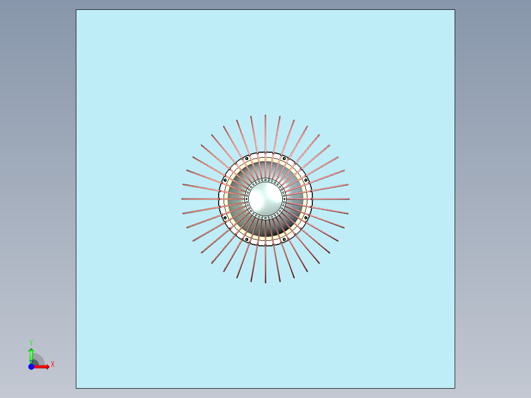 葫芦型台灯前视图