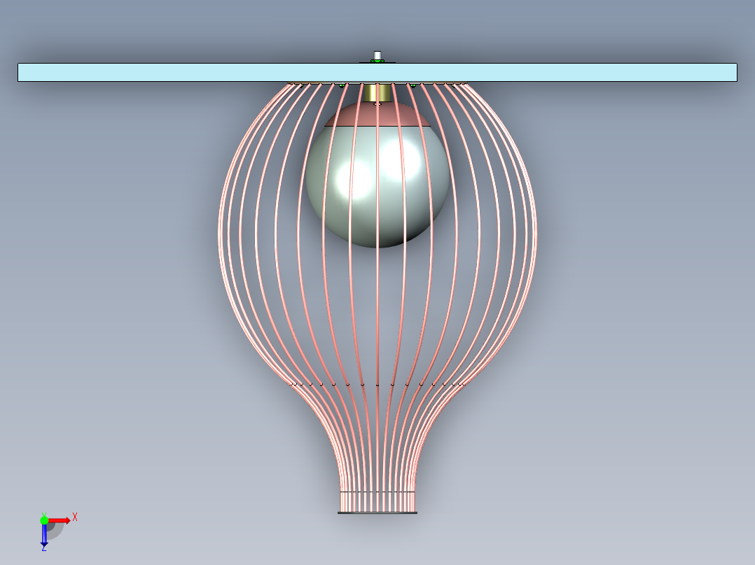 葫芦型台灯俯视图
