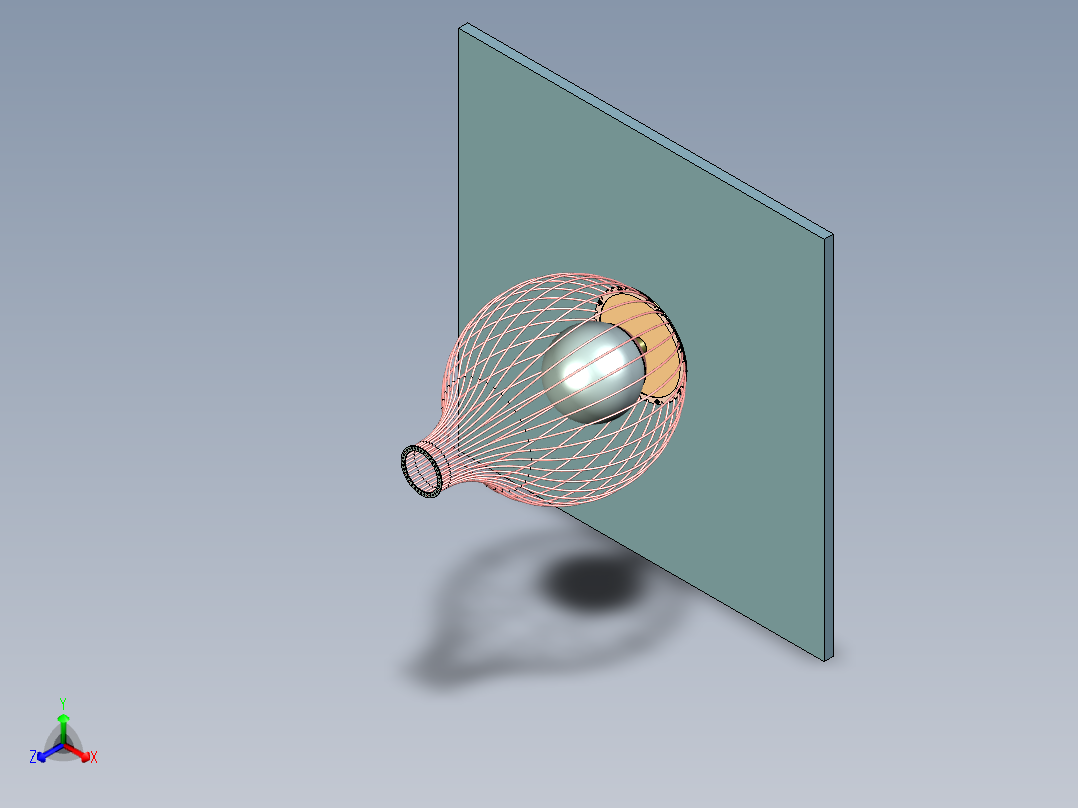 葫芦型台灯正等轴测图