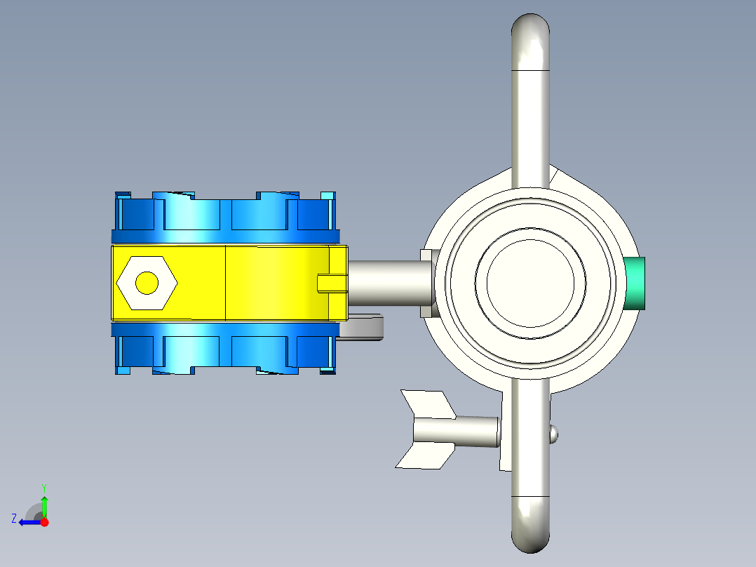 手持式酵母接种器右视图