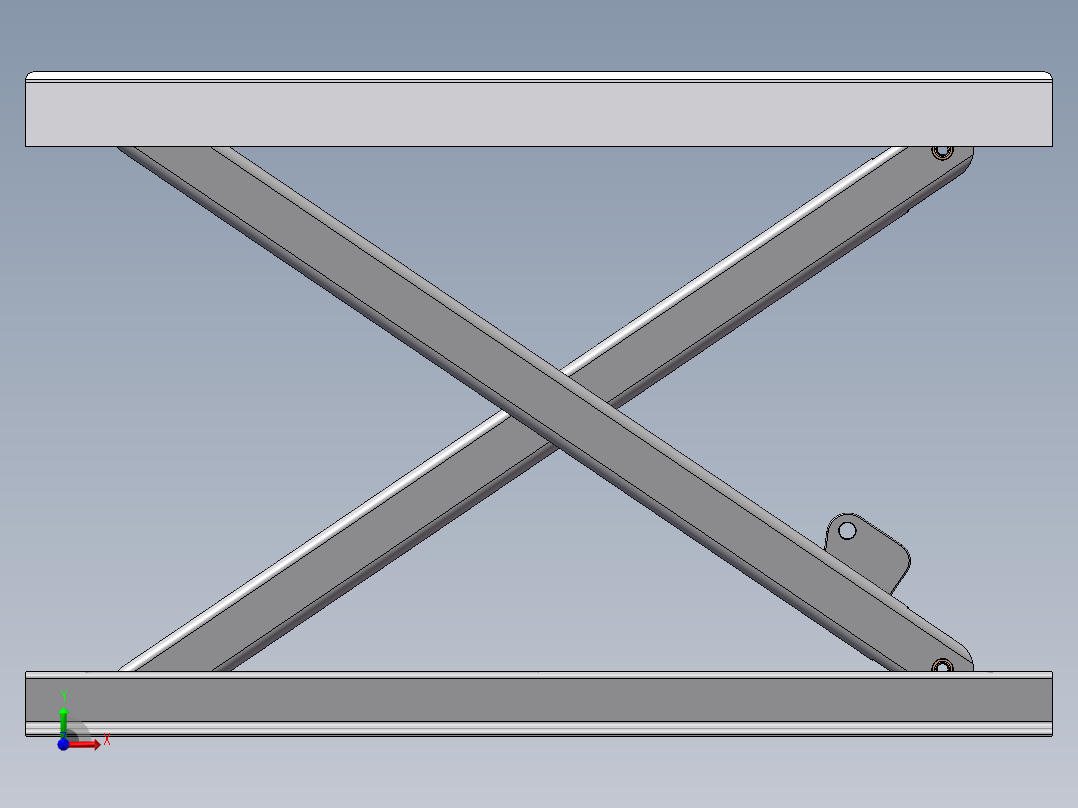 剪叉式升降机 、举升工作台前视图