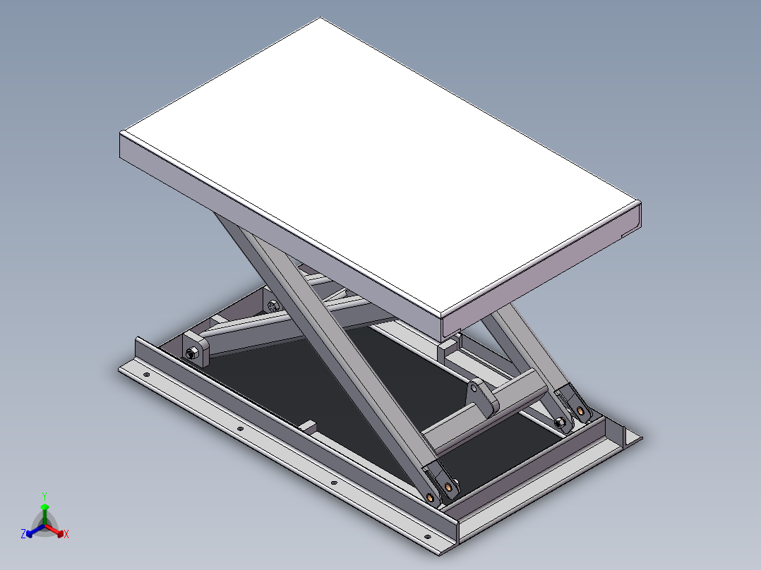 剪叉式升降机 、举升工作台正等轴测图
