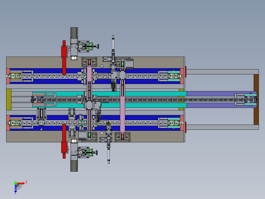 信号灯装配机俯视图