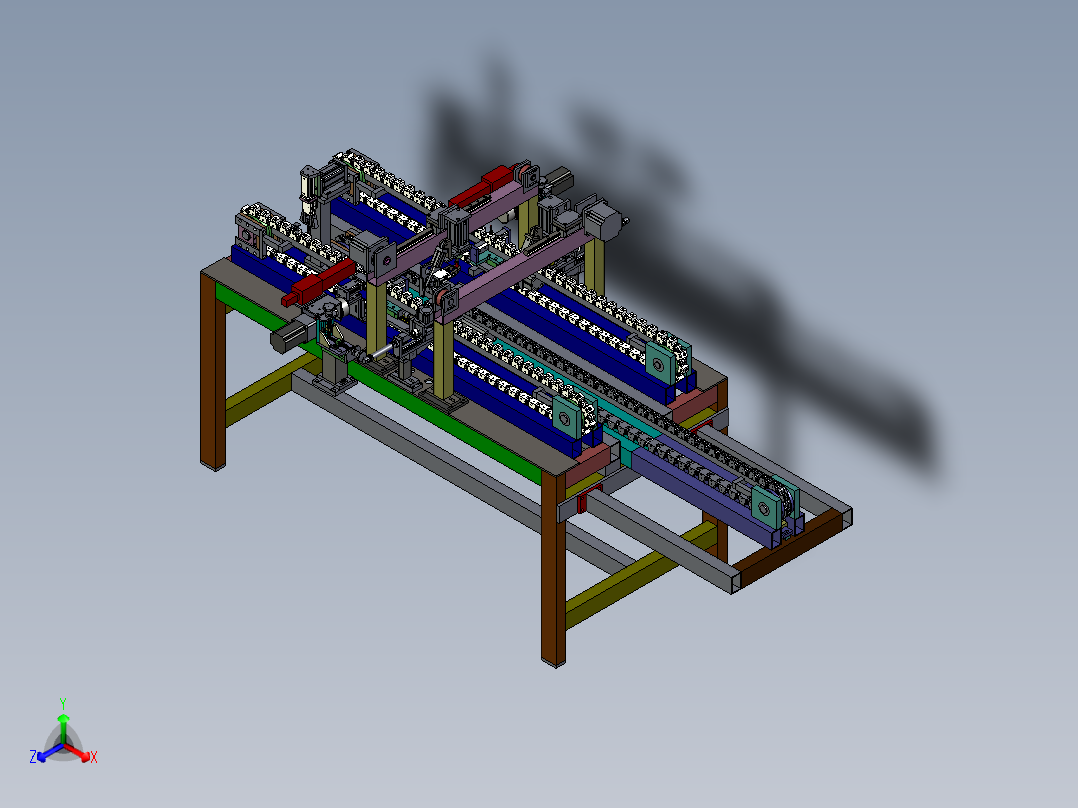 信号灯装配机正等轴测图